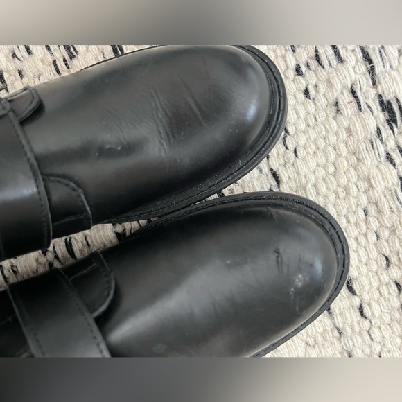 Clarks Orinoco2 Women's Black Leather Stud Motorcycle Boots Size 9 - Picture 3 of 8